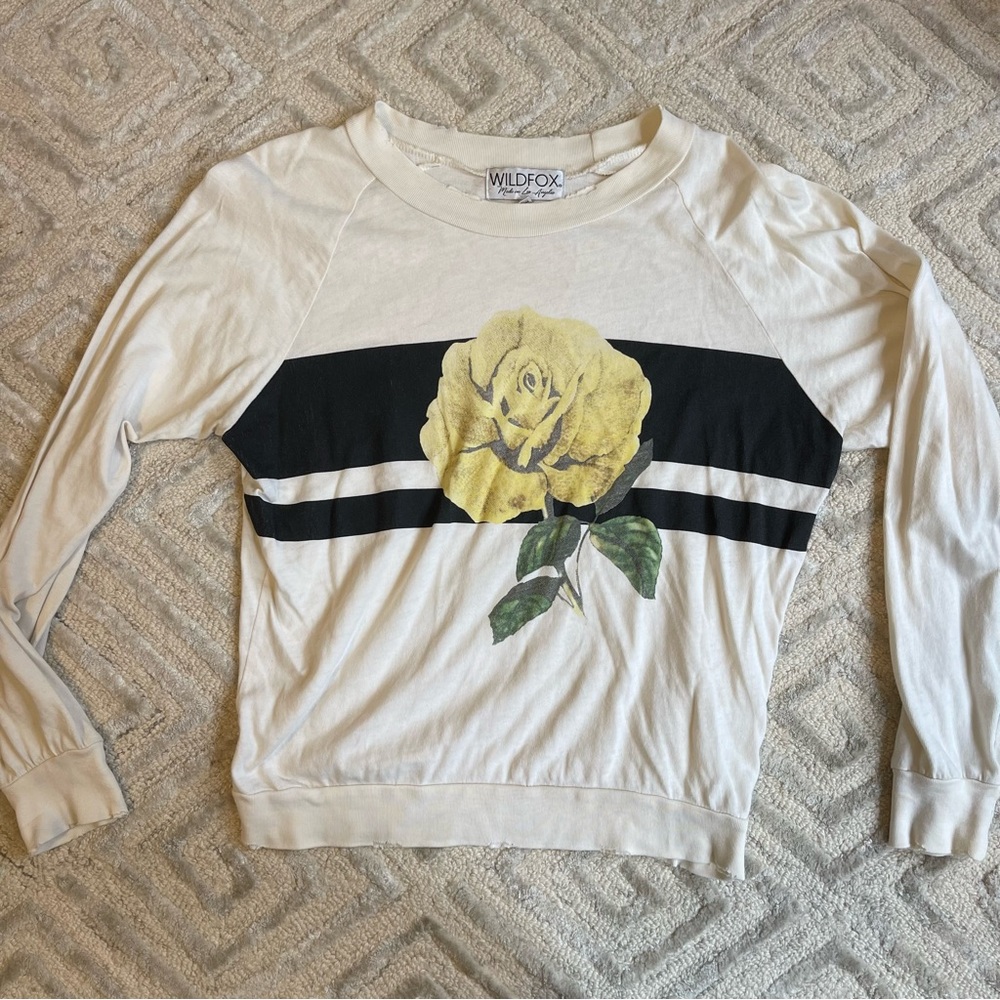 Wildfox Flower long sleeve top